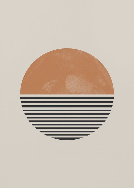 Gestreepte Horizon | Canvas