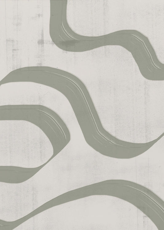 Gebogen stroomlijnen | Canvas