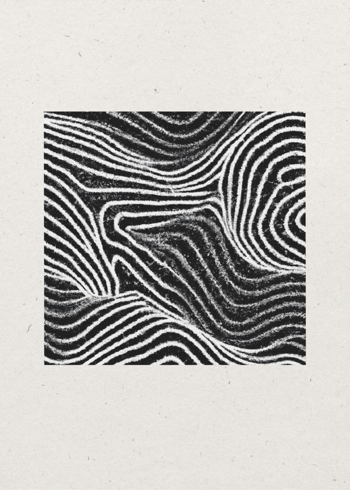 Black and White Waves | Canvas