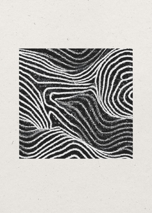Zwart-witte golven | Canvas