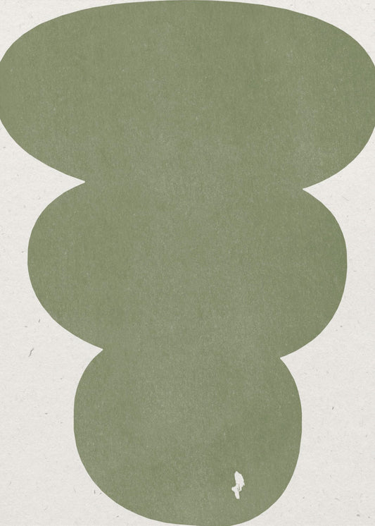 Groen Eenvoudige Retro Vormen | Canvas