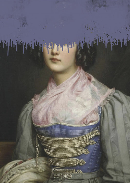 Portret van vintage vrouw collage | Poster