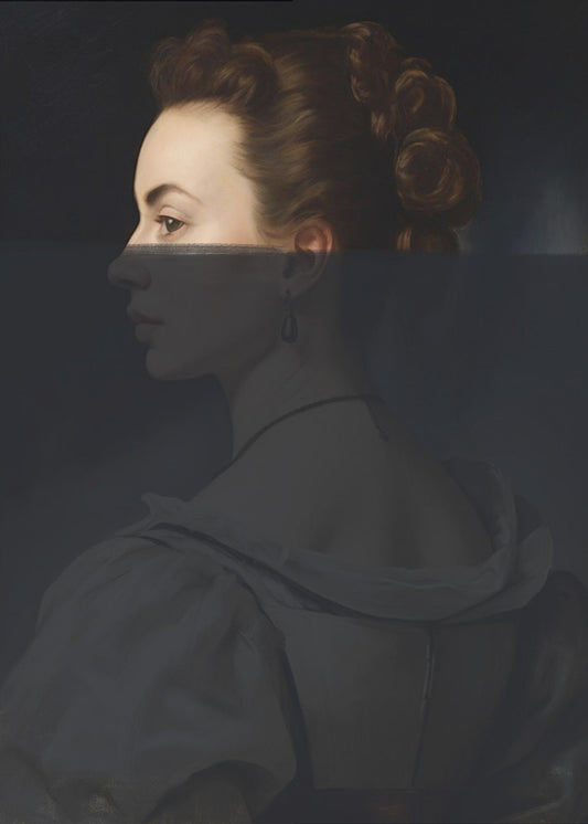 Modern portret van een vrouw | Canvas