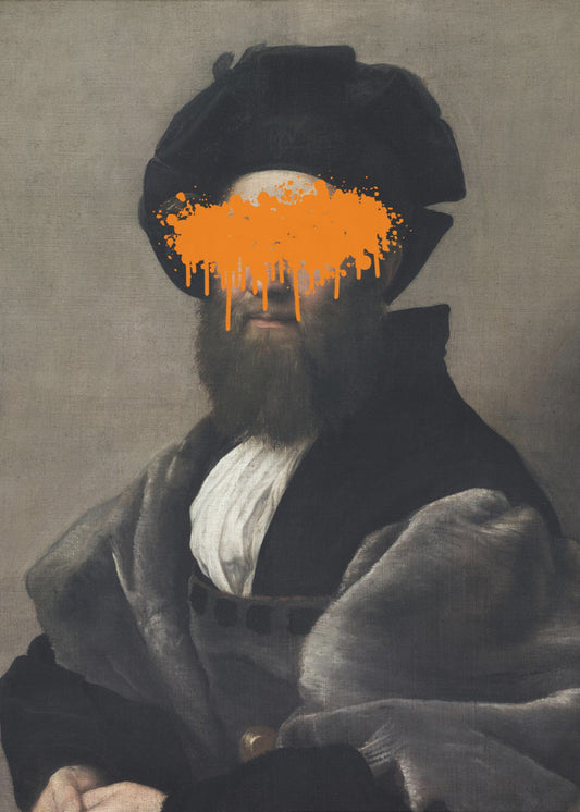 Oranje Vandaal Splash | Canvas