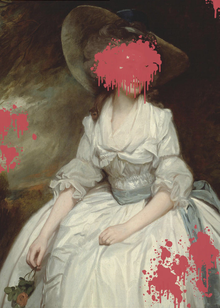 Renaissance Red Splash - Veranderde kunst | Canvas