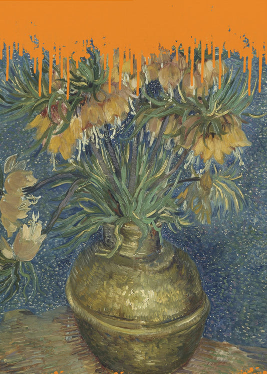 Collage Zonnebloemen en de plons Van Gogh | Canvas