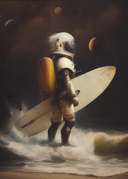 Mijn Space Surfing Dag | Canvas