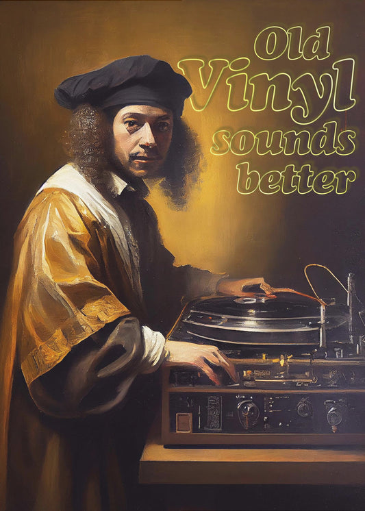 Oud vinyl klinkt beter | Poster