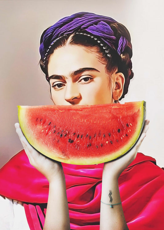 Watermeloen Frida | Canvas