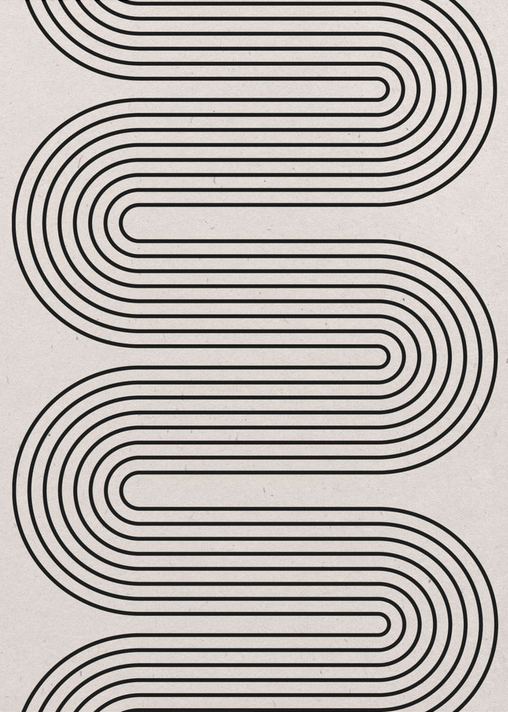 Symfonie van gebogen lijnen | Canvas