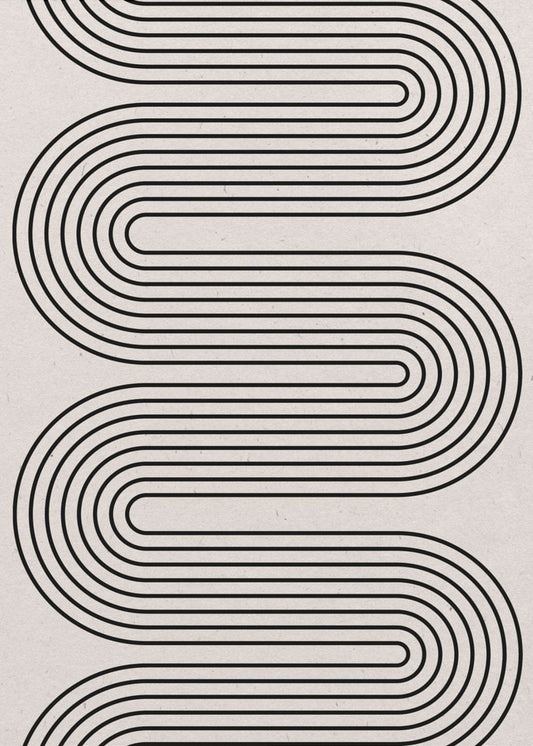 Symfonie van gebogen lijnen | Canvas