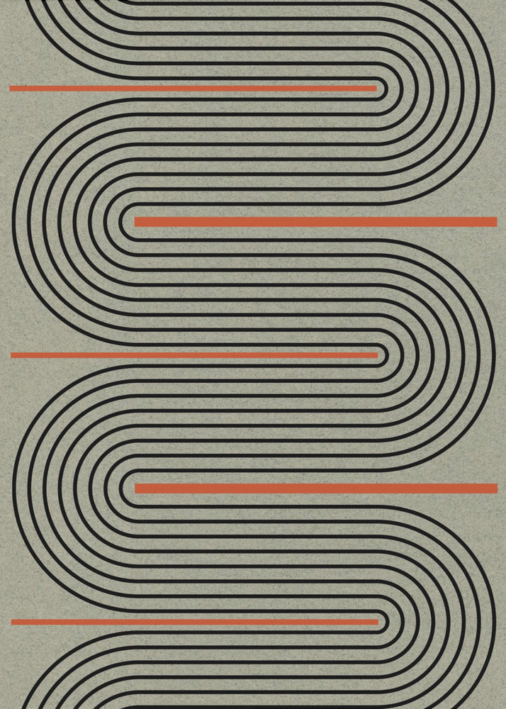 Gebogen ritmes | Canvas