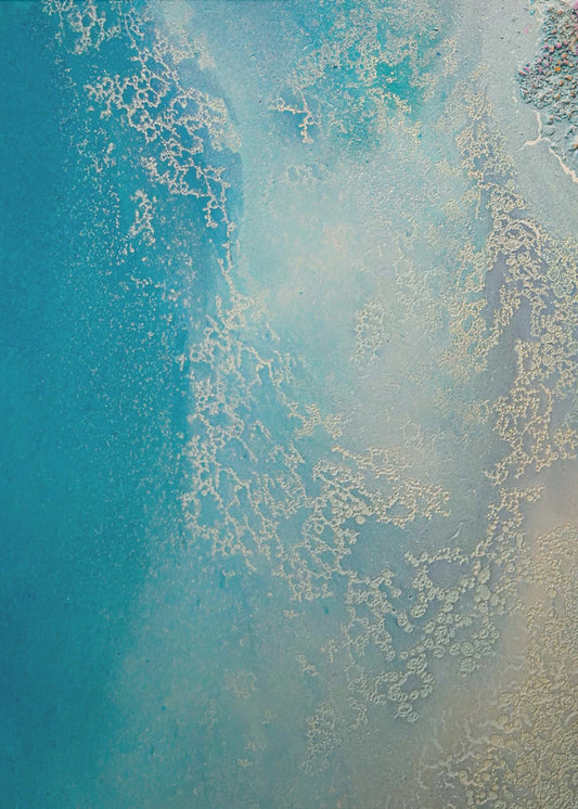 Zachtblauw - Ondiep water | Poster
