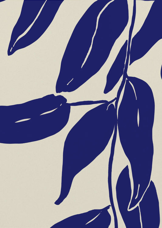 Indigobladeren dansen | Canvas