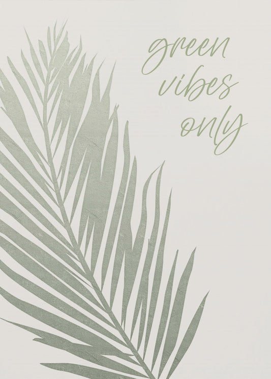 Alleen groene vibes | Canvas