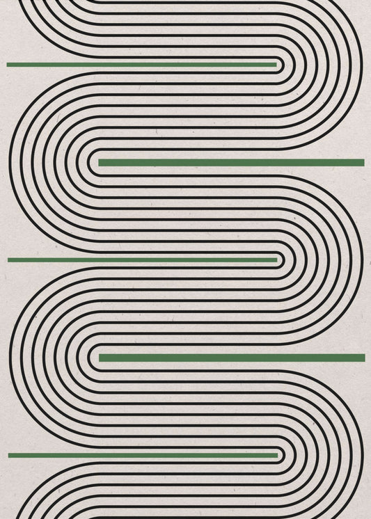 Gebogen lijnen dansen | Canvas