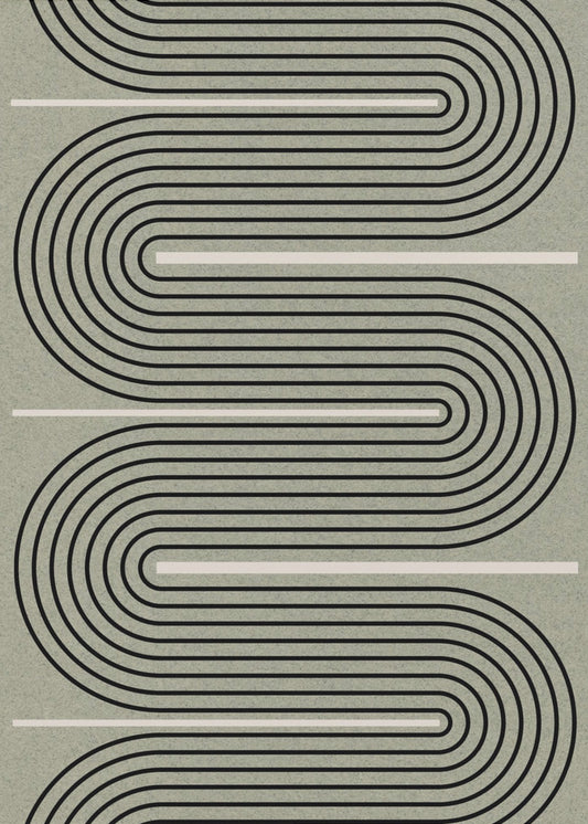 Gebogen paden | Canvas