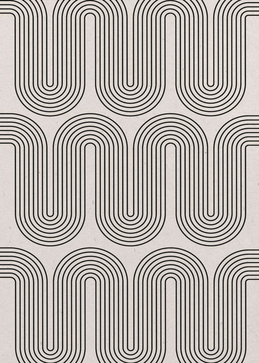 Retro golven | Canvas
