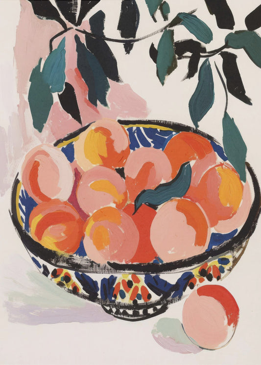 Kleurrijke fruitschaal | Canvas