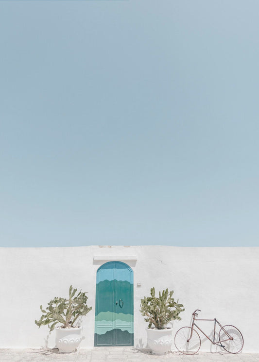 Ostuni blauwe deur | Canvas