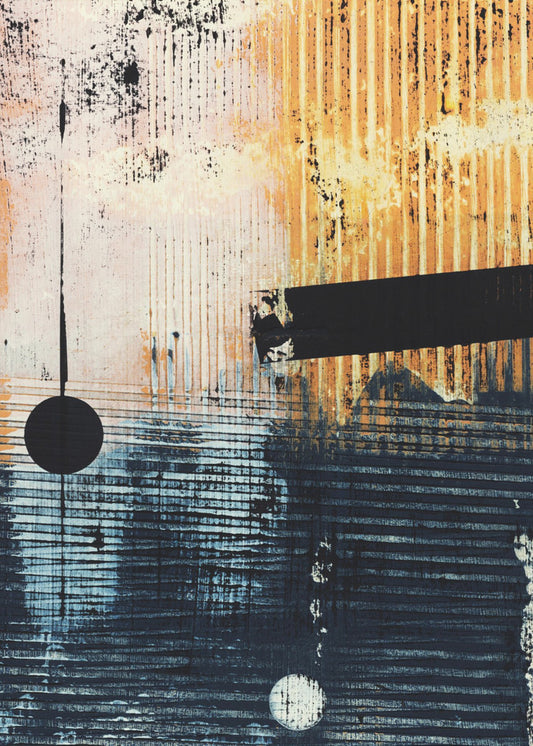 Abstract kunstwerk met geometrische compositie | Poster