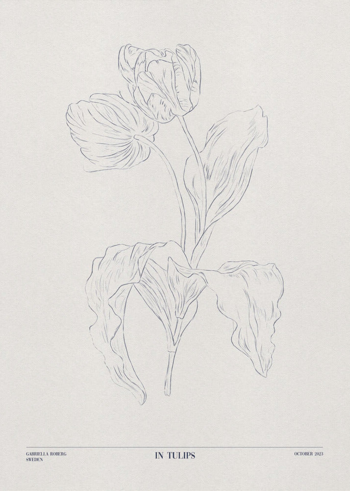 In Tulpen (blauw) | Canvas