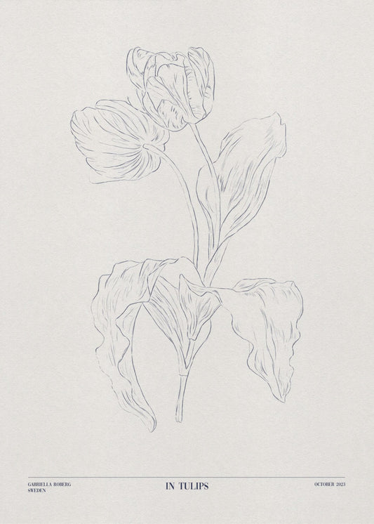 In Tulpen (blauw) | Canvas