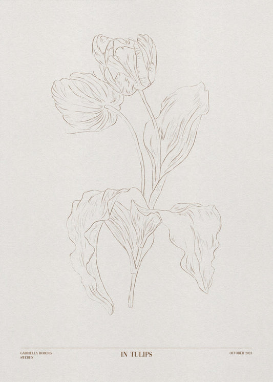In Tulpen (bruin) | Canvas
