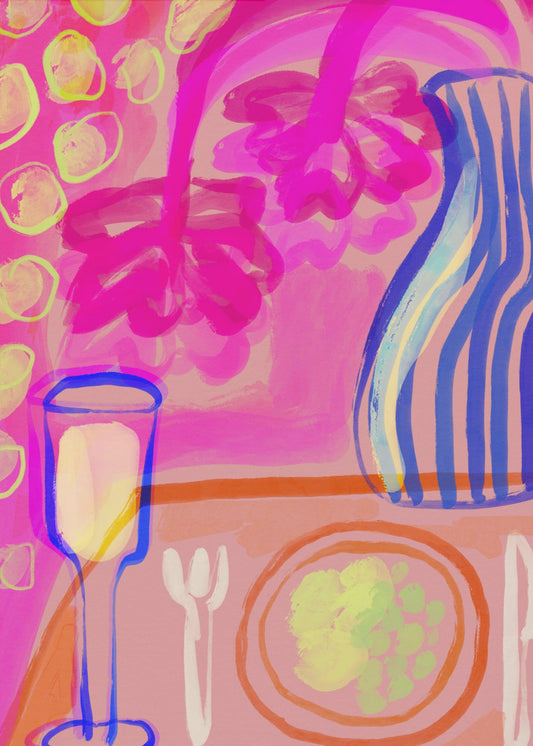 Levendige tafelscène | Canvas