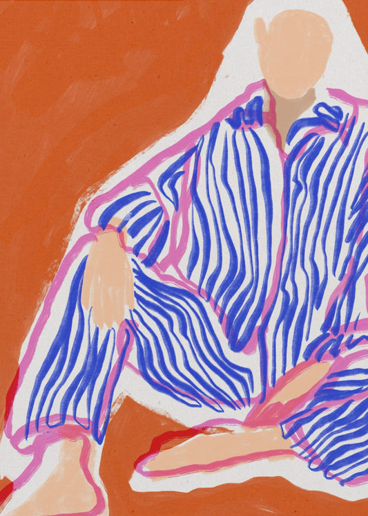 Gestreepte sereniteit | Canvas