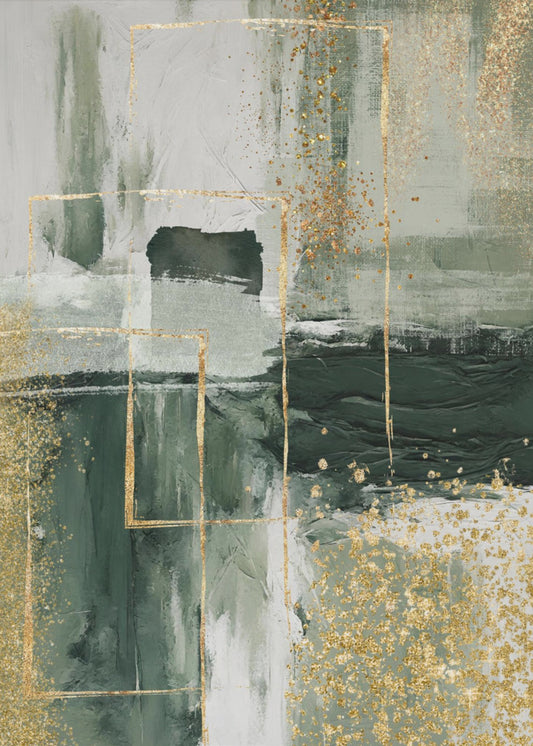 Green and Gold Moment 3 | Canvas