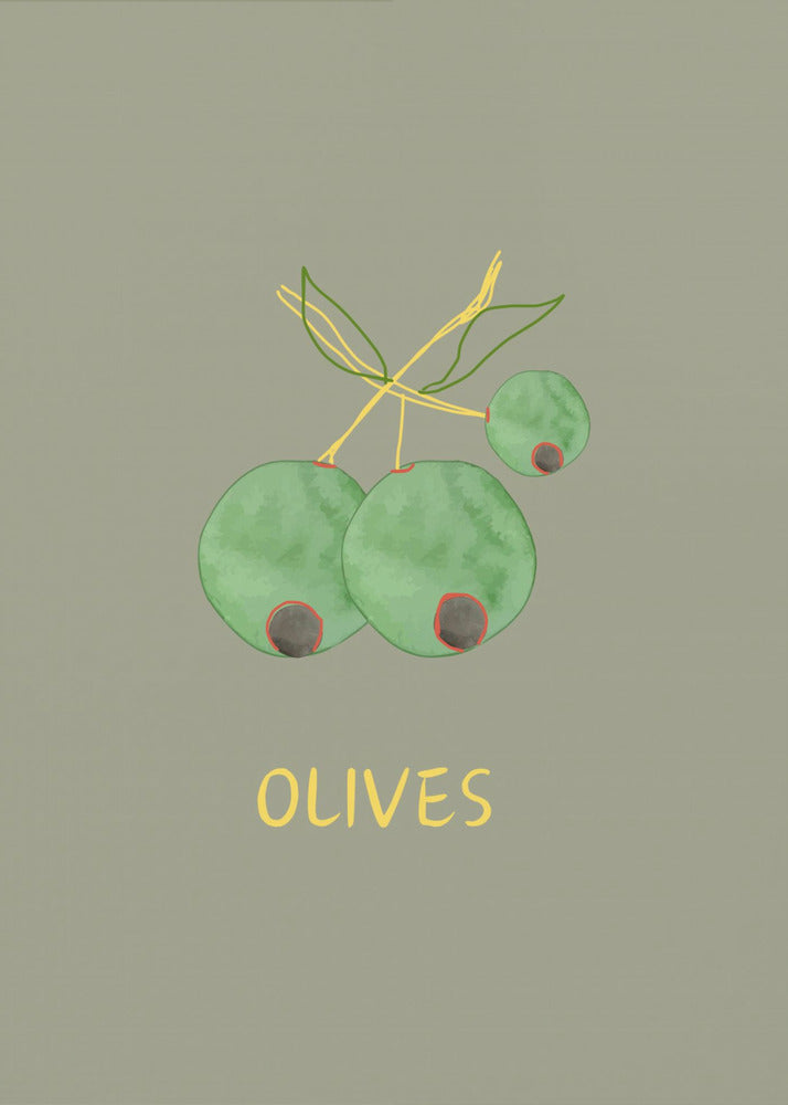 Olives in Green | Canvas