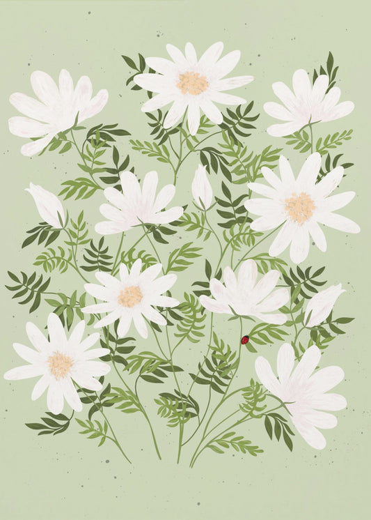 Lieveheersbeestjesbloemen | Canvas