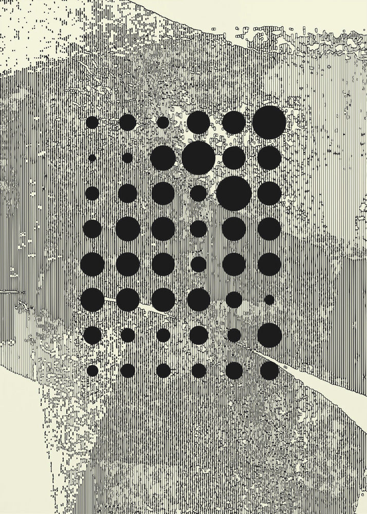 Zwarte geometrische cirkels | Canvas