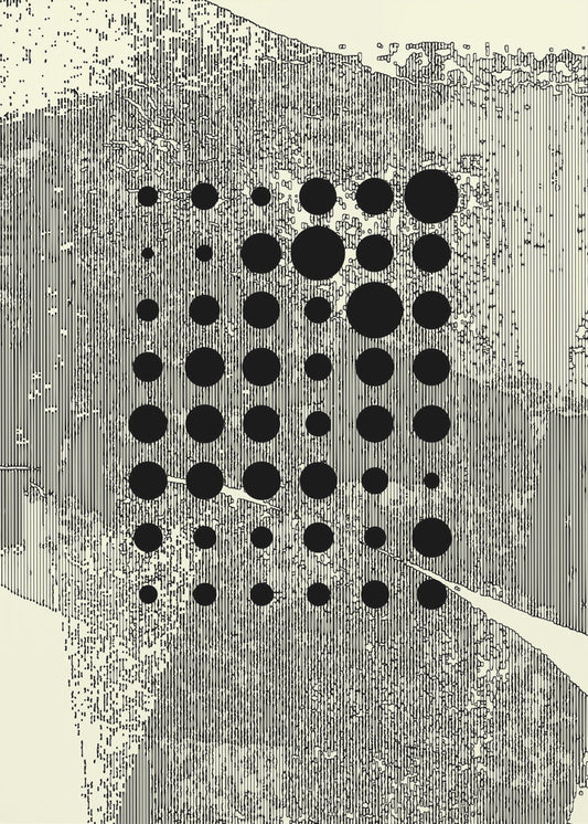 Zwarte geometrische cirkels | Canvas