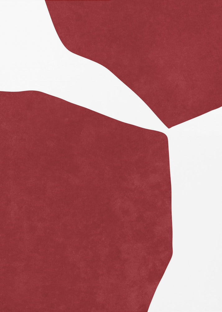 Abstract Rood op wit | Poster