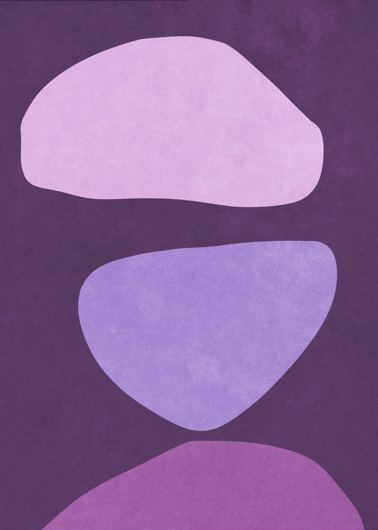 Abstracte vormen Violet | Poster