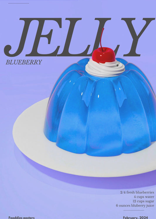 Blauwe gelei | Poster