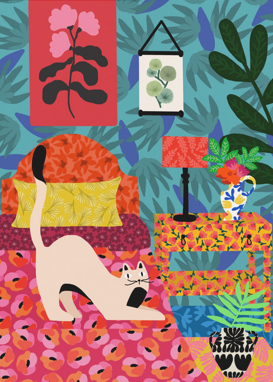 Floral Purr-adise | Canvas
