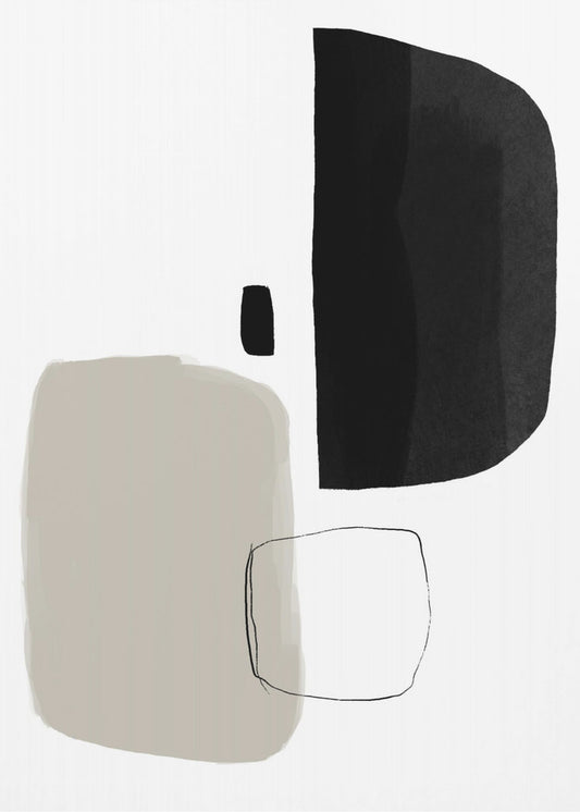 Monochrome vormen | Canvas