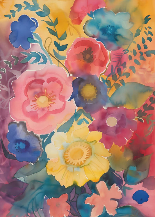 Aquarel Bloemen Nr. 6 | Canvas