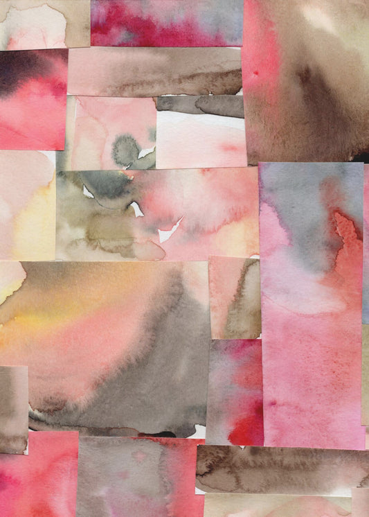 Aquarel abstracte compositie 6 | Canvas