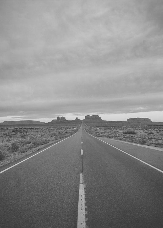 Monochroom Monument Valley II | Canvas