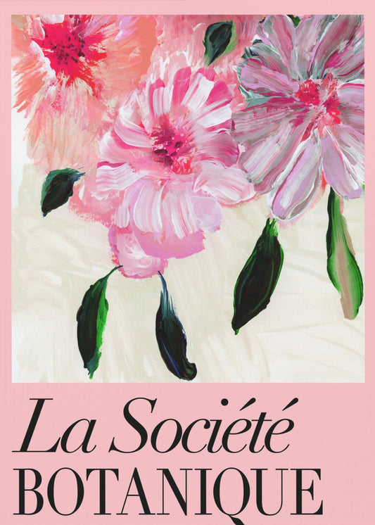 La Société Botanique Roze bloemen | Poster