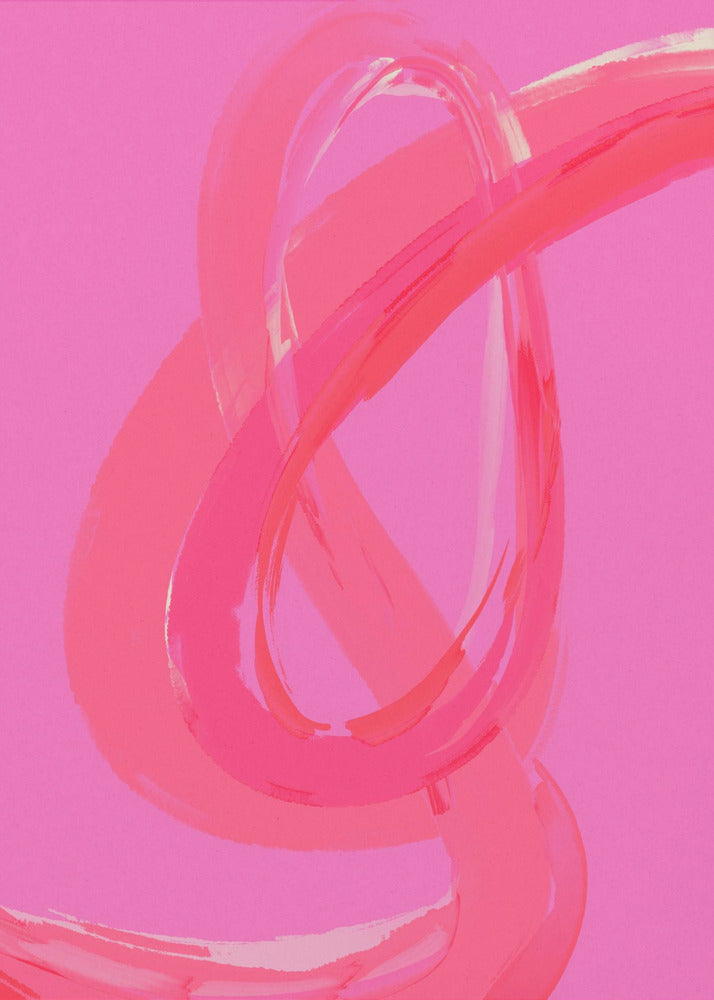Levendige roze wervelingen | Poster