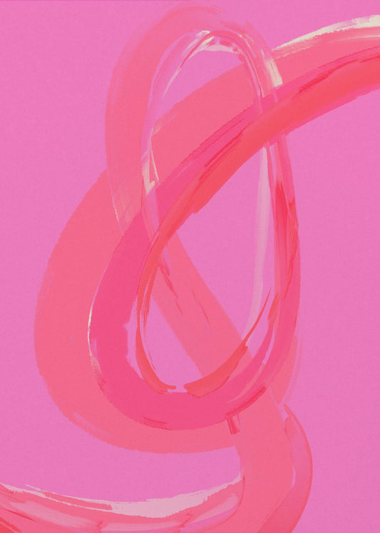 Levendige roze wervelingen | Poster