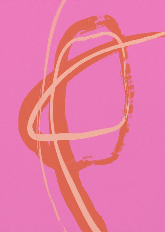 Levendige roze werveling | Poster