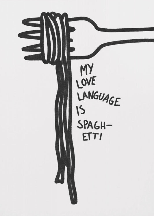 Spaghetti Liefdestaal | Poster