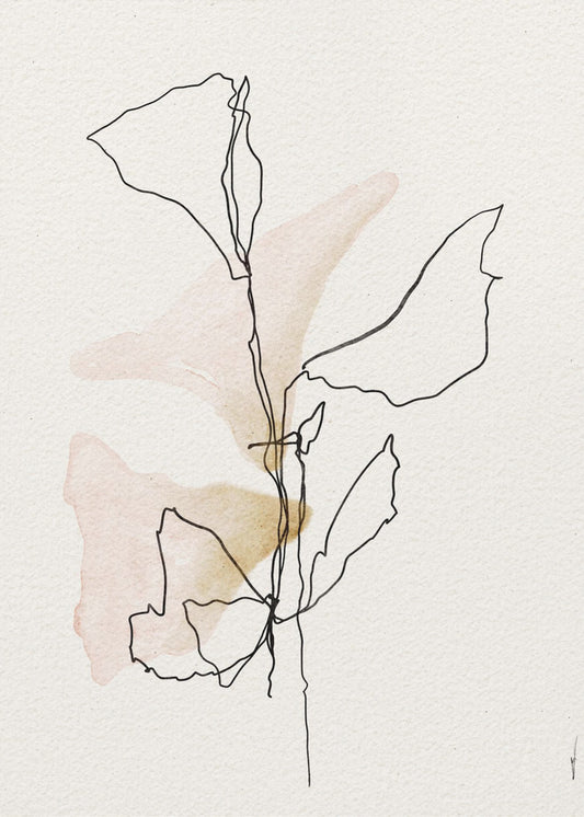 Minimale bloeilijnen | Canvas