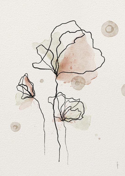 Grillige bloemen | Canvas
